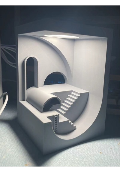 Altın Oran Tasarımlı Fibonacci Kalp Gece Lambası - Dekoratif Başucu Lambası