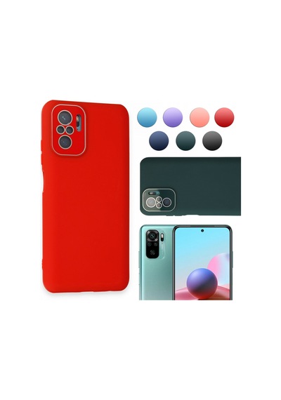 FitCase Xiaomi Redmi Note 10 / Note 10s Glass Kamera Korumalı Lansman Silikon Kapak