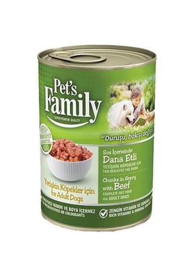 Pet's Family Dana Etli Konserve Yetişkin Köpek Maması 12 x 400 G