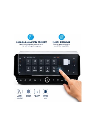 Jeep Compass Mat Ekran Koruyucu 16 İnç Multimedya Nano