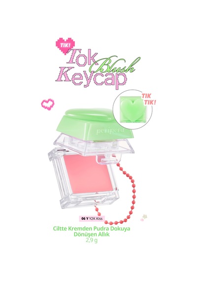 Ciltte Kremden Pudra Dokuya Dönüşen Allık Perıpera Tok Blush Keycap 06 Y2k Kiss