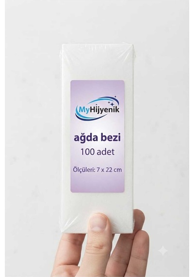 Ağda Bezi 7 22 Cm Profesyonel Yırtılmaz Çift Taraflı 1 Paket 100 Adet