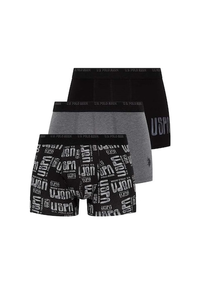 U.S. Polo Assn. U.s Polo Assn. 80338 Erkek 3 Lü Boxer-antrasitmelanj&siyah&grimelanj Antrasit