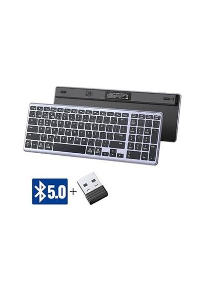 Kablosuz Ultra İnce Sessiz Bluetooth Türkçe Q Klavye, Siyah, 15258tr