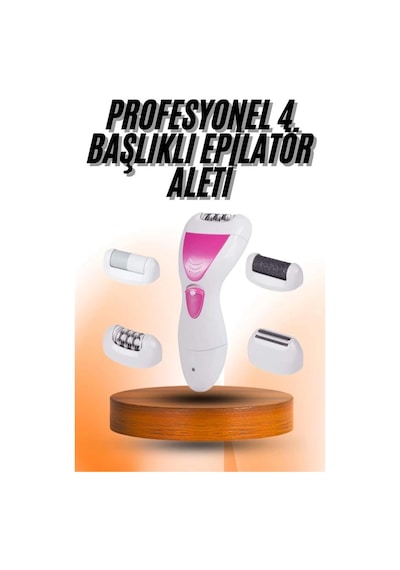 Mey İthalat 4 Başlıklı Bakım Cihazı Epilatör Tüy Alma Makinesi Topuk Törpüsü