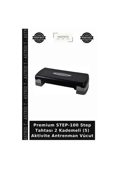 Premium Step-100 Step Tahtası 2 Kademeli 5 Aktivite Antrenman Vücut