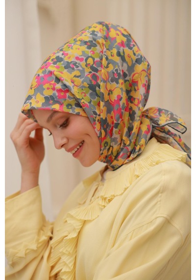 Silk Home Soft Eşarp 73081-38 Gümüş, Asit, Sarı, Pembe, Gri