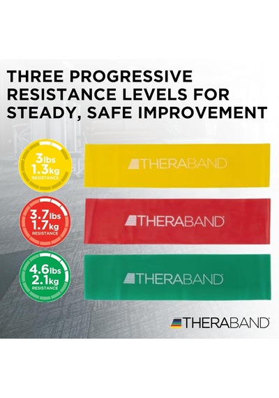 Theraband Lateks İçermeyen Egzersiz Bantları, Üst Vücut, Alt Vücut Ve Gövde Egzersizleri, Fizyoterapi, Pilates, Ev Çok Renkli