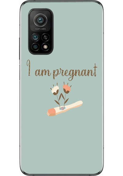 Xiaomi Mi 10 T Uyumlu I'm Pregnant Baskılı Silikon Kılıf Renkli