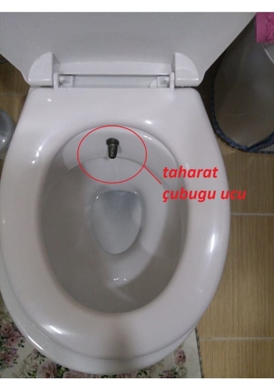 4 Adet Taharat Çubuğu Ucu Plastik Beyaz Taharet Borusu Ucu Perletörü Aparatı