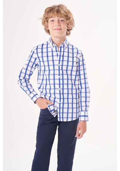 Bisse Regular Fit Yaka Düğmeli Lacivert Erkek Çocuk Gömlek Gm23y231169 D39 Lacivert