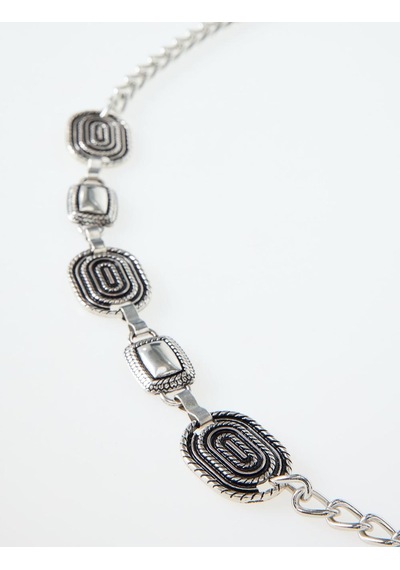 Jimmy Key Jimmy Key Gümüş Rengi Figürlü Zincir Kemer 6sw416731161