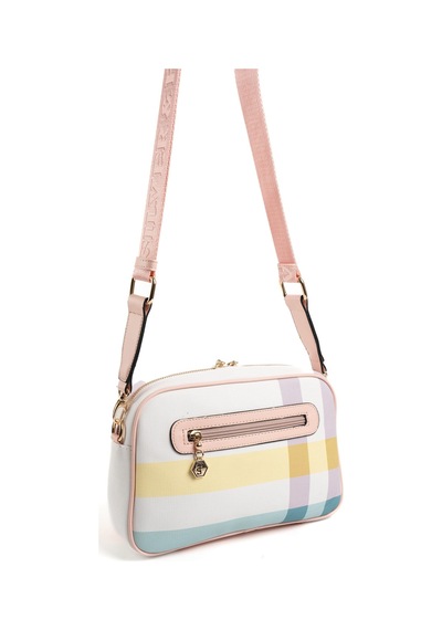 Silver Polo Sp1094 Kadın Çapraz Çanta Ekose Lila-pembe