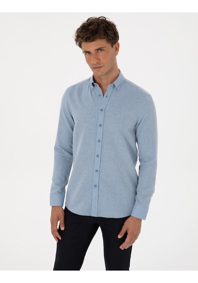 Pierre Cardin Erkek Mavi Gömlek Desenli 50316768-vr036 Mavi