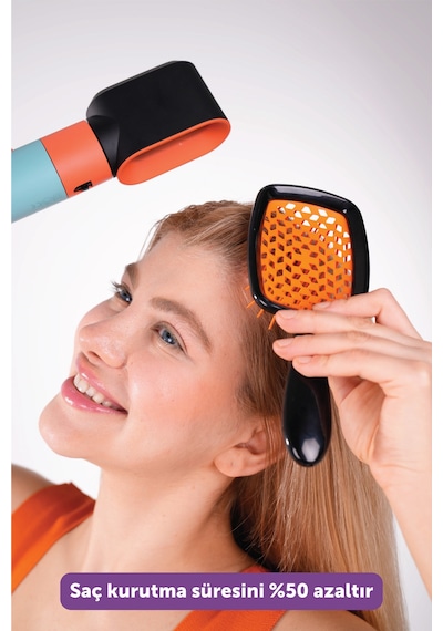 Beauty Pro Miracle Brush Saç Fırçası - Isıya Dayanıklı, Kaynak Saçlara Uygun, Saç Açma Ve Tarama Mor