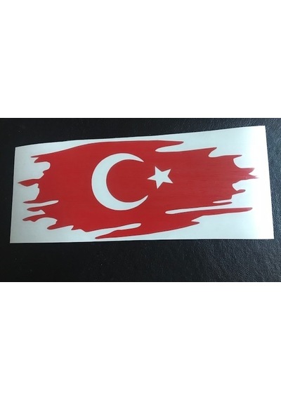 Türk Bayrağı Oto Sticker - Dalgalı Türk Bayrağı Oto Sticker - Türk Bayrağı Stıcker- Oto Stıcker