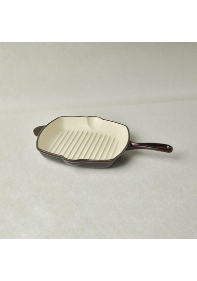 Karaca Heritage Demir Döküm Emayeli Grill Tava 26 Cm Kırmızı Kırmızı