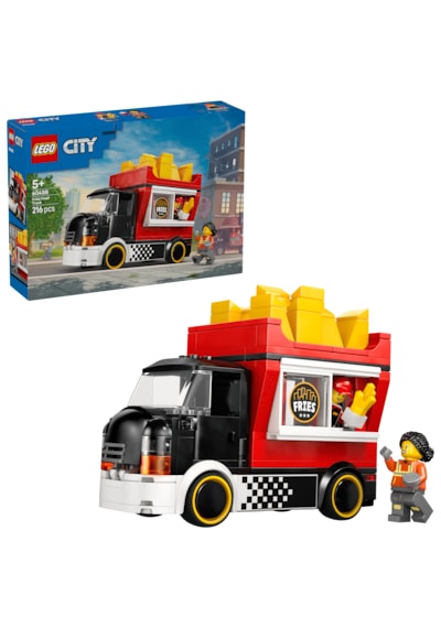 LEGO® City Patates Kızartması Kamyonu 60488 - 5 Yaş ve Üzeri Çocuklar İçin Aksesuar İçeren Yaratıcı Oyuncak Yapım Seti (216 Parça)