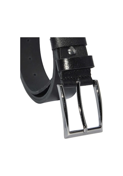 Süzer Deri Siyah Hakiki Deri Düz 3.5 Cm.lik Klasik Kemer - Tek Katmanlı Manda Derisi - 300-düz Siyah