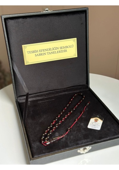 Sıkma Kehribar Tesbih Özel Yazılı, Özel Kutu Kesme Model Erkek Hediye Sertifikalı İsimli Ks1746