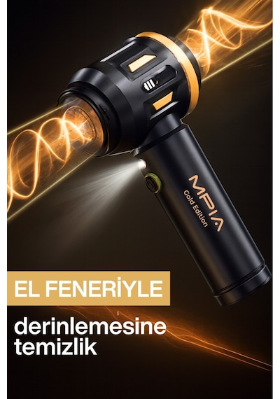 Üfleme Ve Emiş Fonk. Gold 20000 Pa El Fenerli Vakumlu Araç Süpürgesi El Süpürgesi
