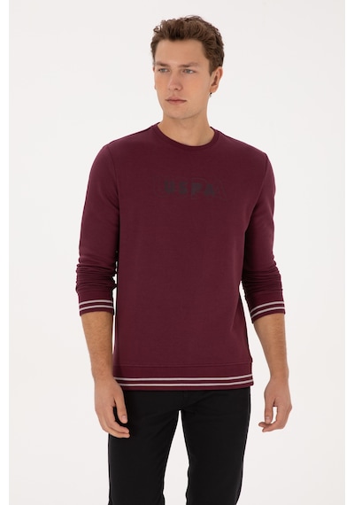 U.S. Polo Assn. Erkek Regular Fit Bisiklet Yaka Bordo Sweatshirt 50316372-VR177