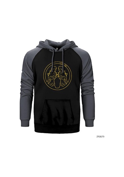 Ikizler Burcu Line Sarı Renk Reglan Kol Sweatshirt / Hoodie