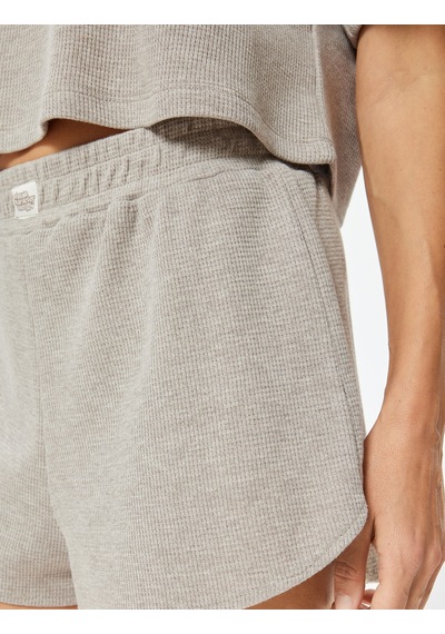 Koton Şort Pijama Altı Beli Lastikli Etiket Detaylı Bej Melanj 5wlk80006mk Bej Melanj Koton Şort Pijama Altı Beli Lastikli Etiket Detaylı Bej Melanj 5wlk80006mk Bej Melanj