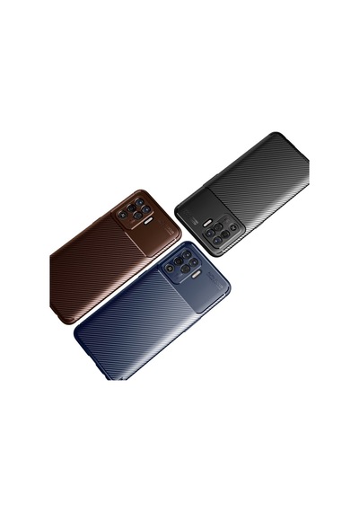 Oppo Reno 5 Lite Kılıf Karbon Tasarım Negro Silikon Kapak