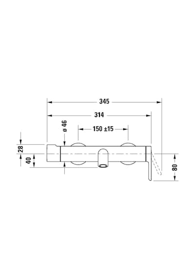 Duravit - C.1 Banyo Bataryası - C15230000010- Krom