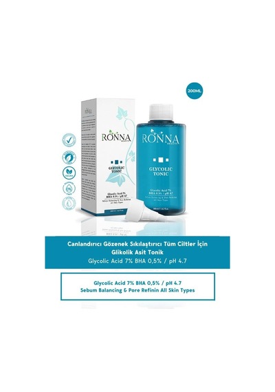Ronna Beauty Glycolic Gözenek Sıkılaştırıcı Tonik 200 ML