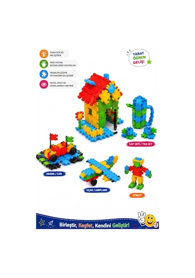 150 Parça Flexy Tangles Eğitici Blok Seti Motor Becerisi Geliştimini Destekleyen Oyun Seti