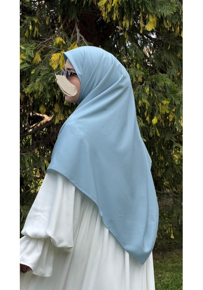 Qalortex Scarf Pamuklu Organik Modal Eşarp-bebe Mavi