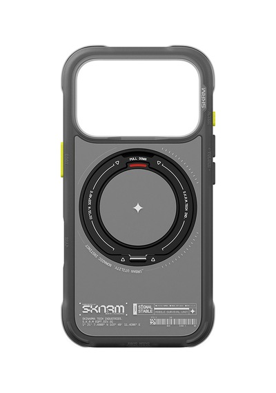 İphone 18 Pro Max Uyumlu Kılıf M-safe Şarj Özellikli Airbagli Standlı Skinarma Atlas Kapak Siyah
