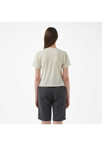 Salomon Shkout Air Crop Ss Kadın Krem Koşu T-shirt Lc2422600