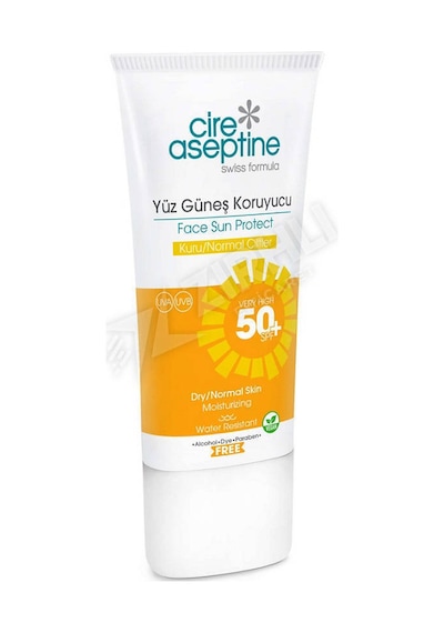 Cire Aseptine Sun Güneş Koruyucu Yüz Kuru/normal Ciltler Spf50 50 Ml