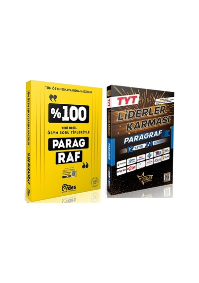 Fides Yayınları % 100 Ösym Soru Tipleriyle Paragraf Soru Ve Liderler Paragraf Deneme Seti 2 Kitap