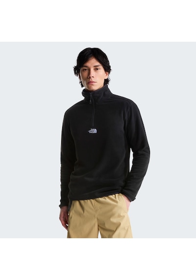The North Face M Glacıer 1/4 Zıp - Embroıdered Logo Erkek Sweatshirt Nf0a8hrwjk31 Siyah