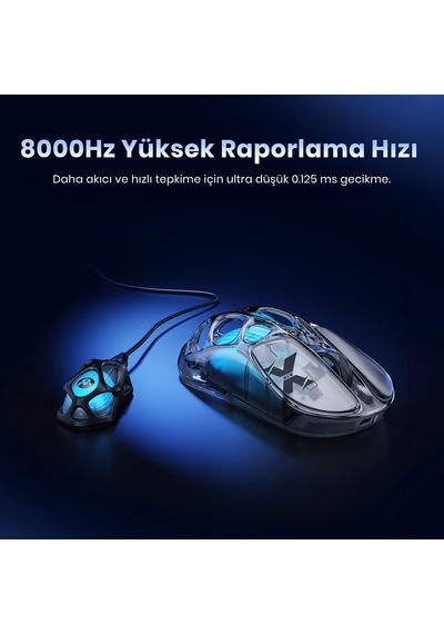 Gravastar Mercury V60 Kablolu Manyetik Gaming İngilizce Q Klavye Ve X Air Kablosuz Optik Mouse Seti,