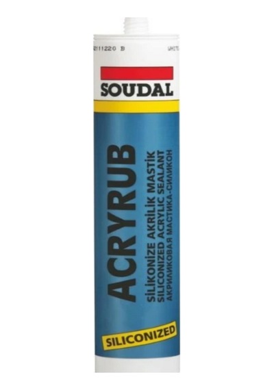 Soudal Silikonize Mastik Beyaz 500gr Soudal Acryrub Silikonize Mastik Diğer