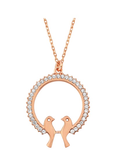 Rose Gümüş Aşk Yuvası Kuş Kolye G1543klr2 Altınsepeti Rose Gold