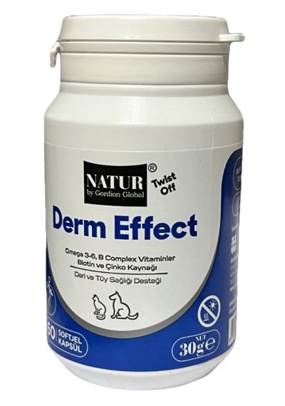 Natur Derm Effect Kedi & Köpek Tüy Ve Deri Vitamini 60 Soft Jel Omega Ve Biotin
