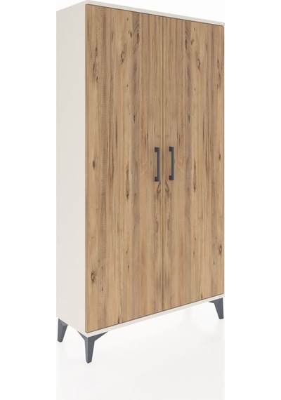 Arges Dolap 2 Raflı Kapaklı Tek Askılı 88x30x163 Aytaşı-çam Aytaşı