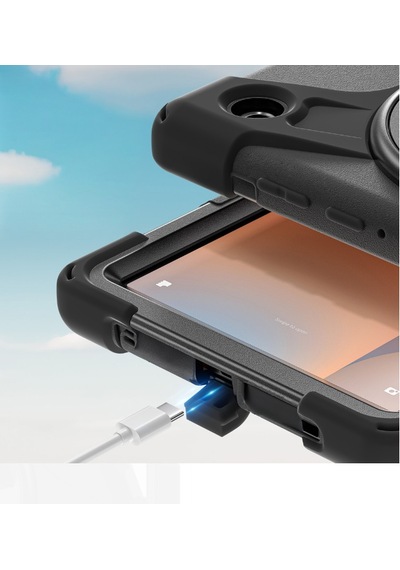 Galaxy Tab A11 Plus Uyumlu 11" Tam Koruma Sağlayan Defender Silikon Şok Emici Tablet Kılıfı Arka Kapak
