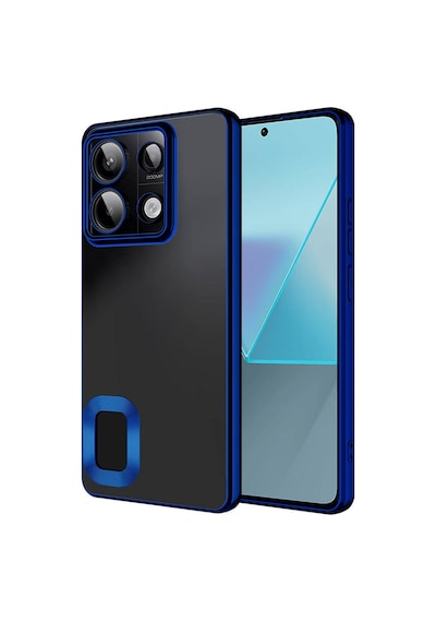 Zore Redmi Note 13 Pro 5g Kılıf Kamera Korumalı Logo Gösteren Msra Omega Kapak - Lacivert Lacivert