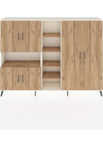 Arges Dolap 13 Raflı 6 Kapaklı 220x30x163 Aytaşı-çam Aytaşı-çam