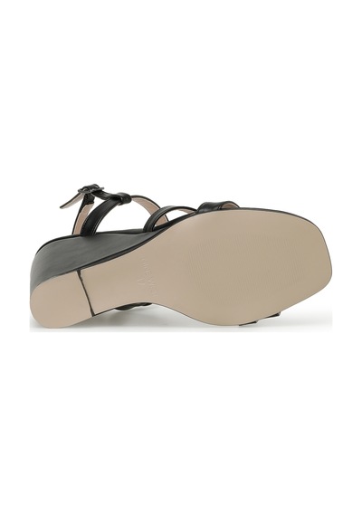 Nine West Moex 3fx Siyah Kadın Dolgu Topuk Sandalet Siyah