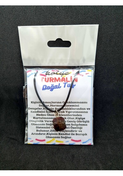 Sertifikalı Orijinal Doğal Taş Turmalin Kolye Aaa Kalite Çok REnkli