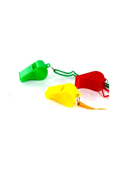 Plastik Düdük Renkli İpli - 3 Adet 3+ Yaş