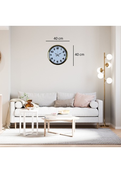 Aurelia Gold 40 Cm Metal Duvar Saati Çok Renkli
